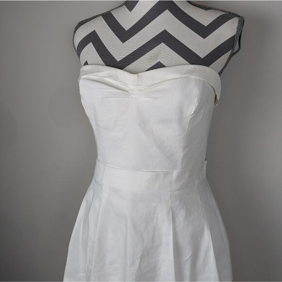BCBGMaxAzria Annika White Strapless Dress 10 Bridal Y2K - Picture 10 of 11